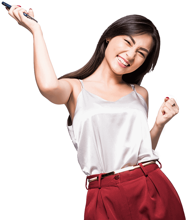 winning success asian woman happy ecstatic celebrating being winner isolated white wall waist up2 1 1 1 1 1 1